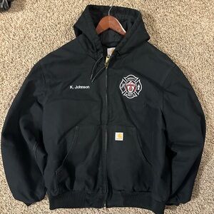 Super cool NJ Firefighter black Carhartt jacket!
